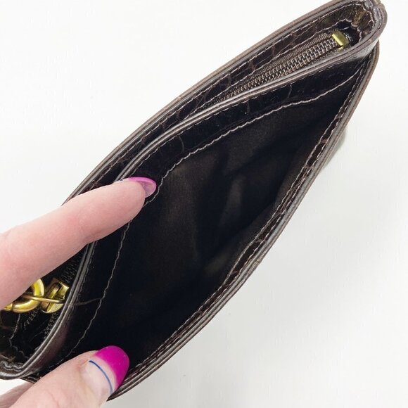 COACH | Madison Embossed Crocodile Leather Medium Wristlet NWT - Picture 8 of 13